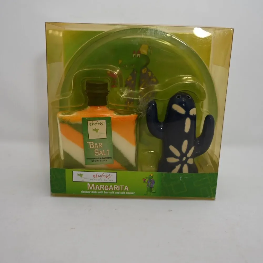 Shonfelds Margarita Rimmer Set Bar Salt Shaker Cactus Gift New